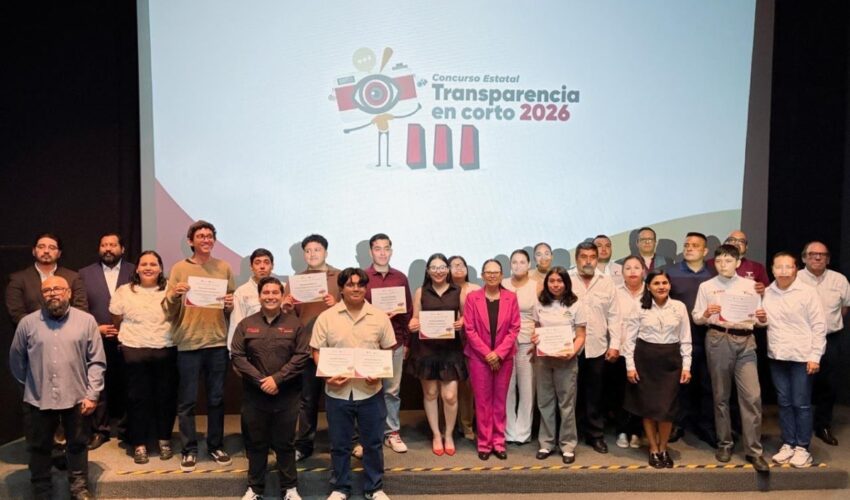 Premian a ganadoras y ganadores del III Concurso Estatal Transparencia en Corto 2026