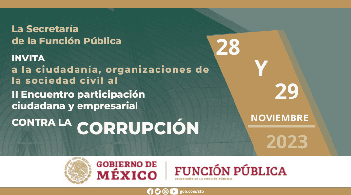 Invitación al II Encuentro de Participación Ciudadana y Empresarial contra la Corrupción
