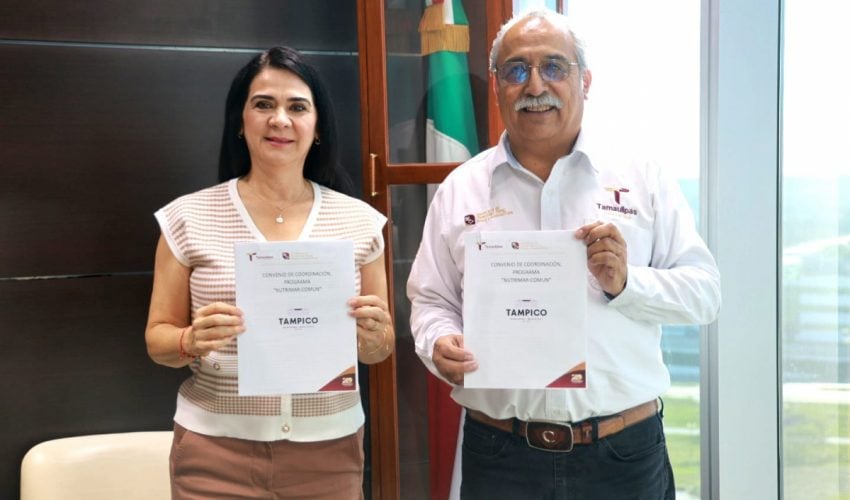 Firma Desarrollo Rural convenio del programa Nutrimar-Común con el municipio de Tampico