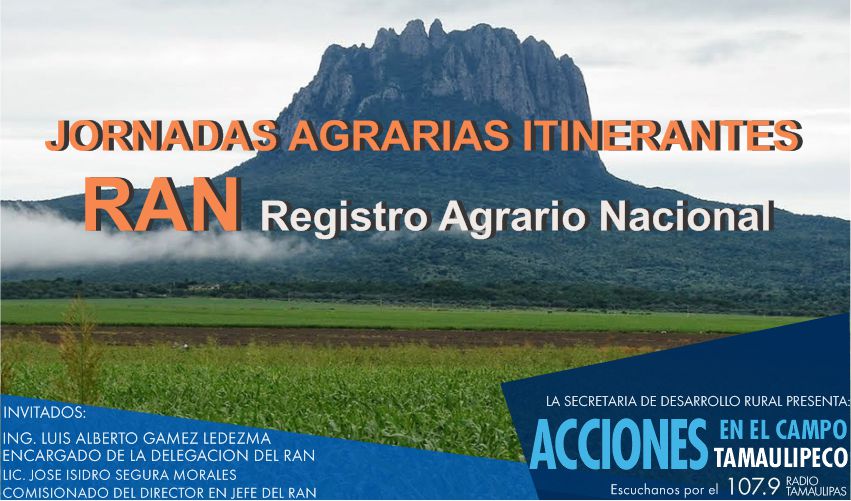 REGISTRO AGRARIO NACIONAL (RAN) «JORNADAS AGRARIAS» 24/11/2021