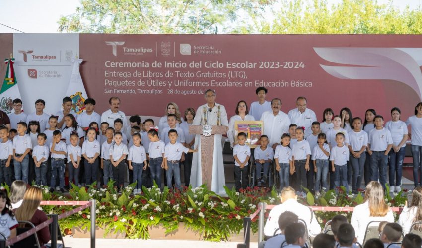 Inicio de clases del ciclo escolar 2023-2024 en Tamaulipas