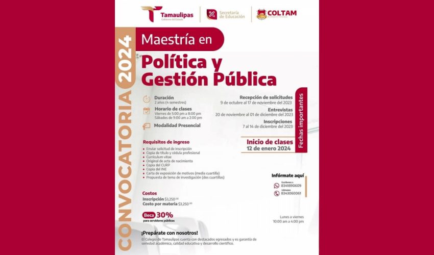 “Maestría en Política y Gestión Pública”