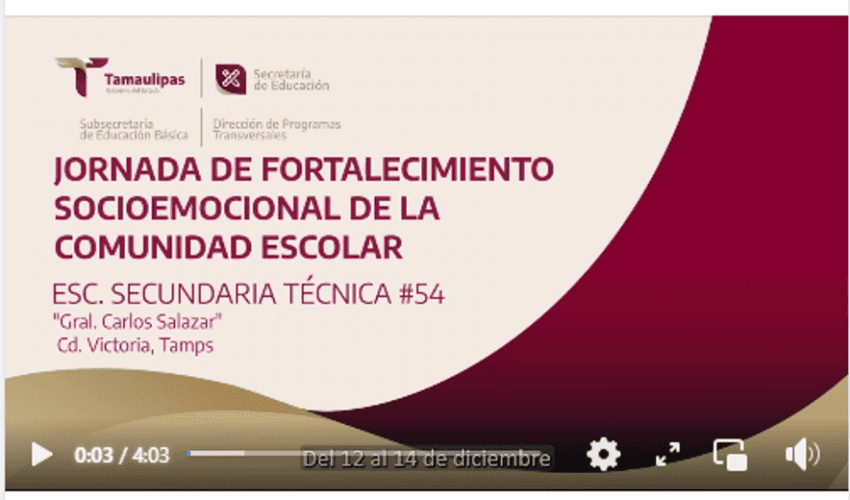 Video: Jornada de Fortalecimiento Socioemocional de la Comunidad Escolar.