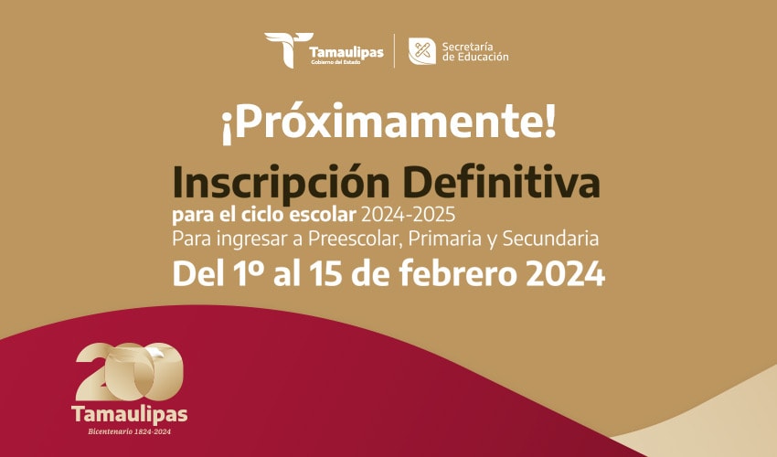 Proceso de Inscripción Definitiva para el ciclo escolar 2024-2025