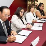 La secretaria de Educación en Tamaulipas, Lucía Aimé Castillo Pastor, atestiguó la firma del Convenio de Colaboración entre el CRETAM, ITACE e ITABEC.