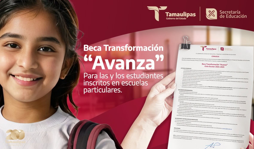 Beca Transformación “Avanza”, para el ciclo escolar 2024-2025