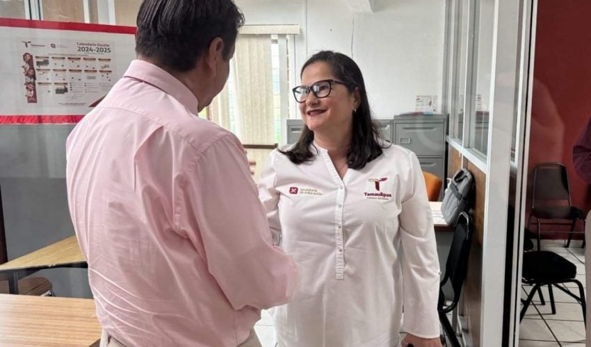 La secretaria de Educación de Tamaulipas, Lucía Aimé Castillo Pastor, visitó las oficinas de las supervisiones y jefaturas de los sectores escolares de San Fernando, Burgos y Cruillas.