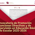 Convocatoria del Proceso de Promoción a Categorías con Funciones Directivas o de Supervisión en Educación Básica, 2025-2026.