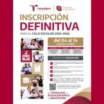 Inscripción Definitiva para ciclo escolar 2025-2026