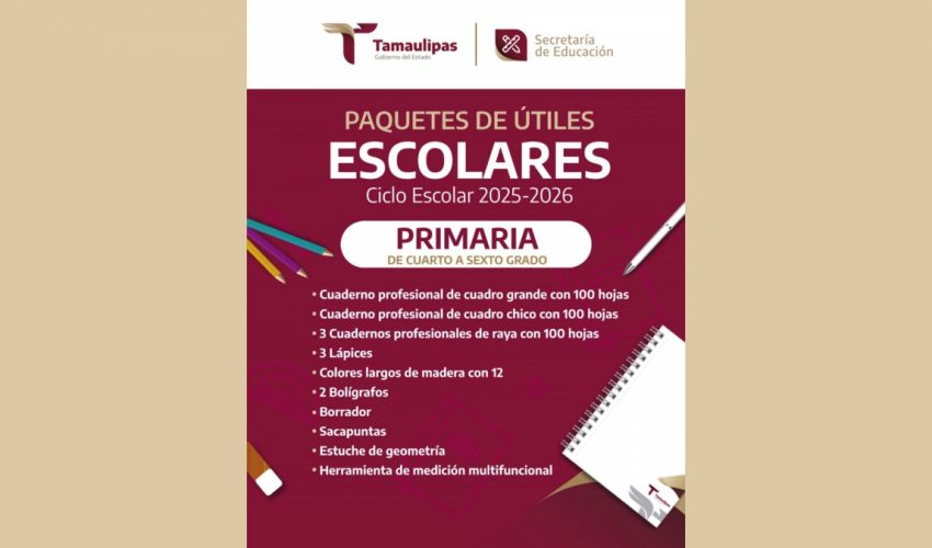 Video: Paquetes de Útiles Escolares – Primaria 4.º a 6.º grado