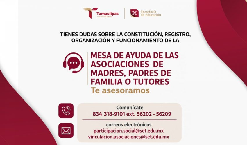 Mesa de Ayuda de las Asociaciones de Madres, Padres de Familia o Tutores