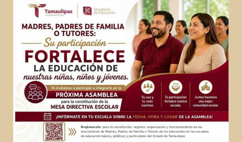 Consulta la próxima Asamblea para la constitución de la Mesa Directiva Escolar