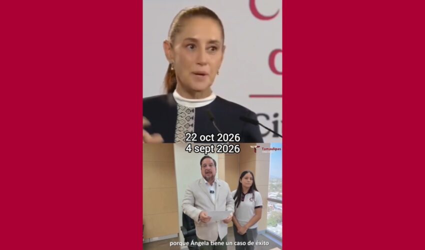 Reel: Presidenta Claudia Sheinbaum Pardo reconoció el talento de la estudiante del CETis 78 de Altamira