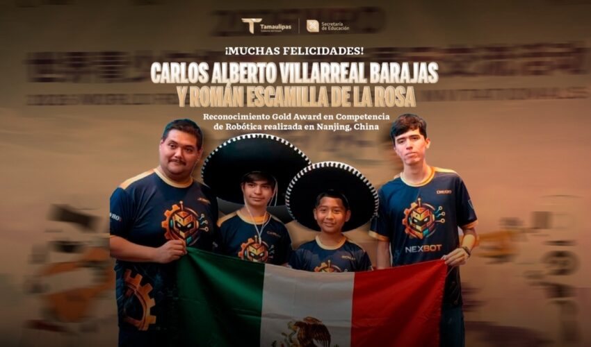 Carlos Alberto Villarreal Barajas y Román Escamilla de la Rosa, estudiantes de NLD obtienen Reconocimiento Gold Award