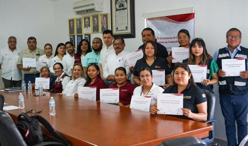 Recibió capacitación en materia de protección civil, personal que atiende albergues de migrantes en Matamoros