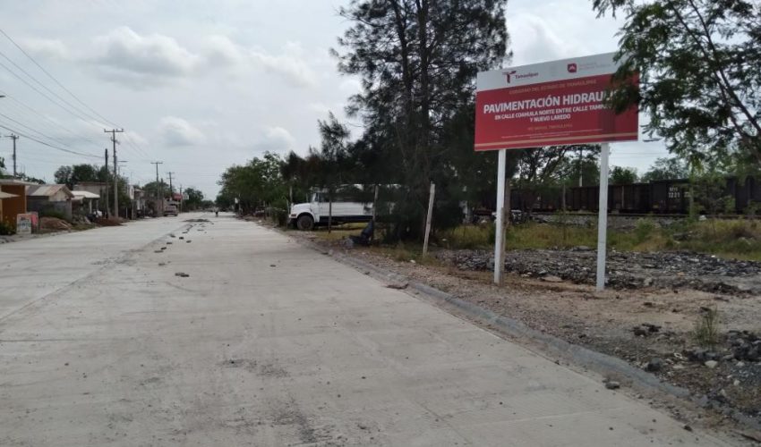Concluyen trabajos de pavimentación en calles de Río Bravo