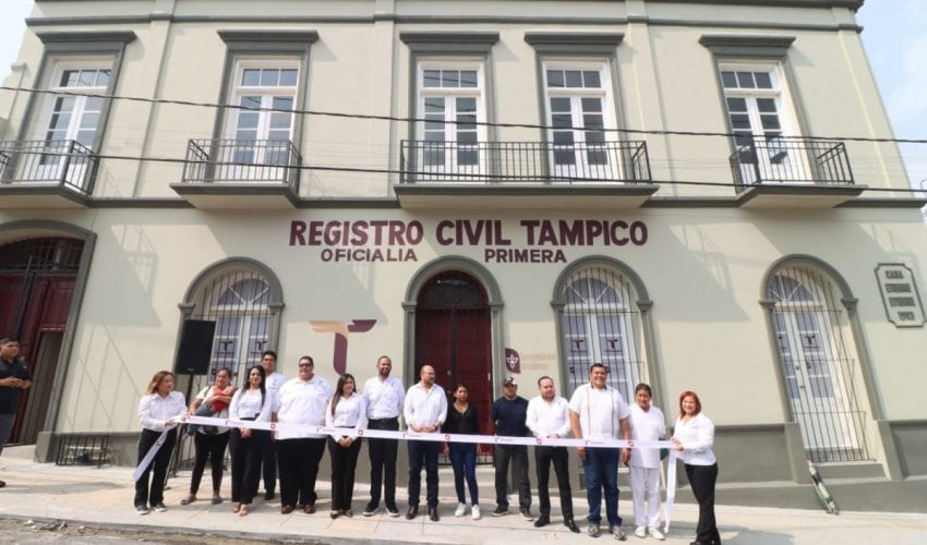 Inauguran nuevas oficinas de la Oficialía Primera del Registro Civil en Tampico