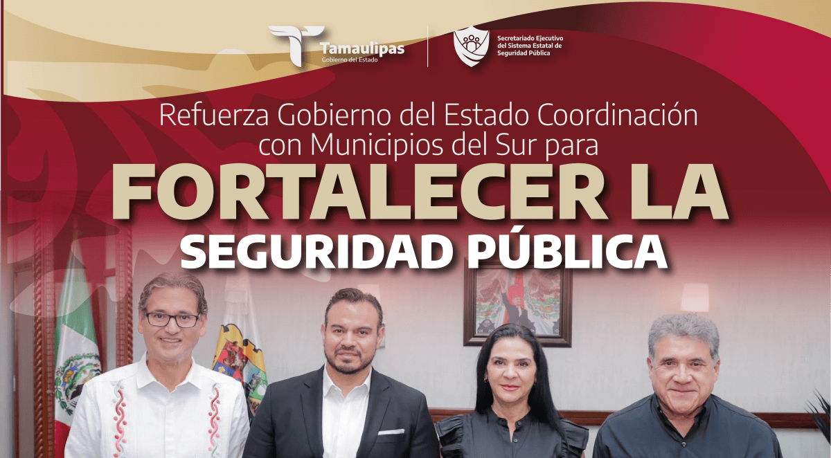 REFUERZA GOBIERNO DEL ESTADO COORDINACIÓN CON MUNICIPIOS DEL SUR PARA FORTALECER LA SEGURIDAD PÚBLICA