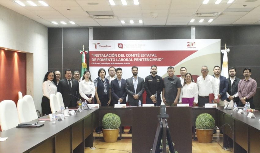 Tamaulipas, cuarto estado nacional en instalar el Comité Estatal de Fomento Laboral Penitenciario 2025