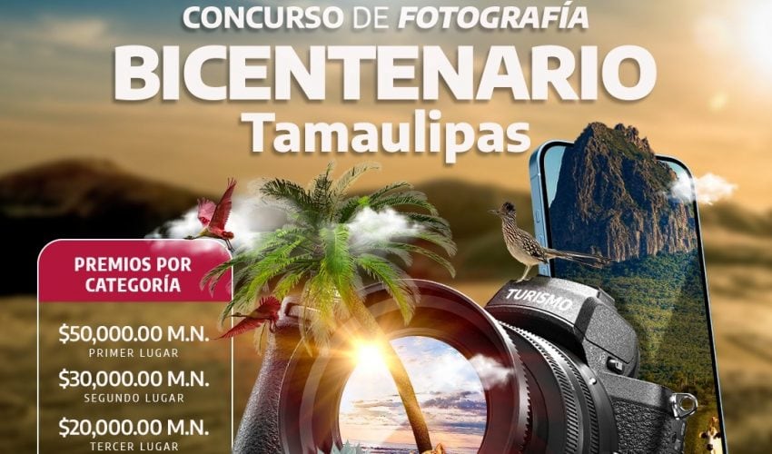 Invita Secretaría de Turismo a concurso de fotografía celebrando el Bicentenario de Tamaulipas