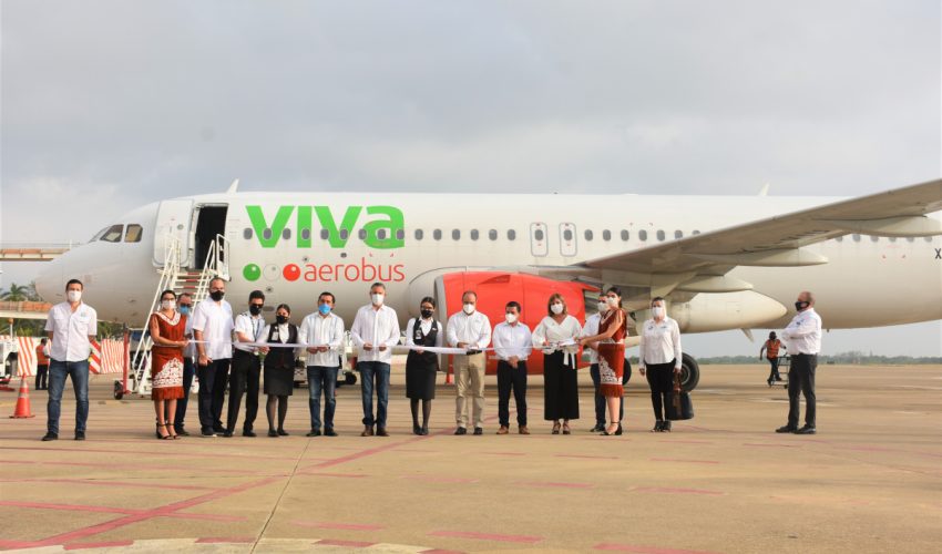 Tamaulipas recibe vuelo inaugural de Viva Aerobus, conectando CDMX con Tampico
