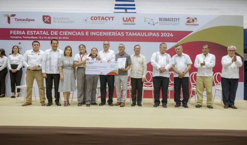 Premian a ganadores de la Feria Estatal de Ciencia e Ingenierías Tamaulipas 2024
