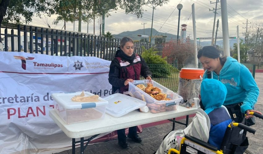 Guardia Estatal de Género apoya a familias viajeras y en el Hospital Infantil ante bajas temperaturas