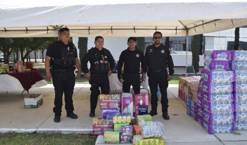 Delegaciones y coordinaciones de la Guardia Estatal se suman con donativo para población afectada por inundaciones