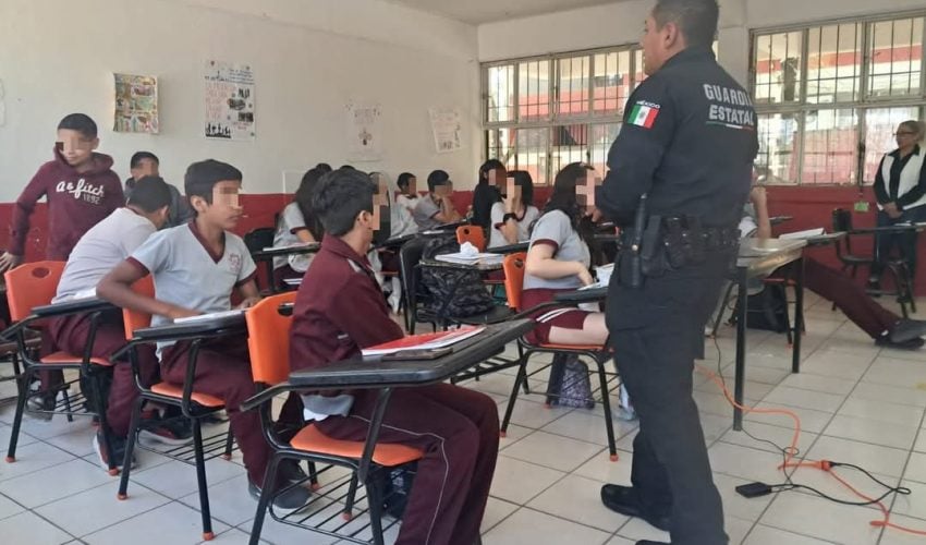 Previene Guardia Estatal de Género adicciones y acoso escolar con talleres informativos