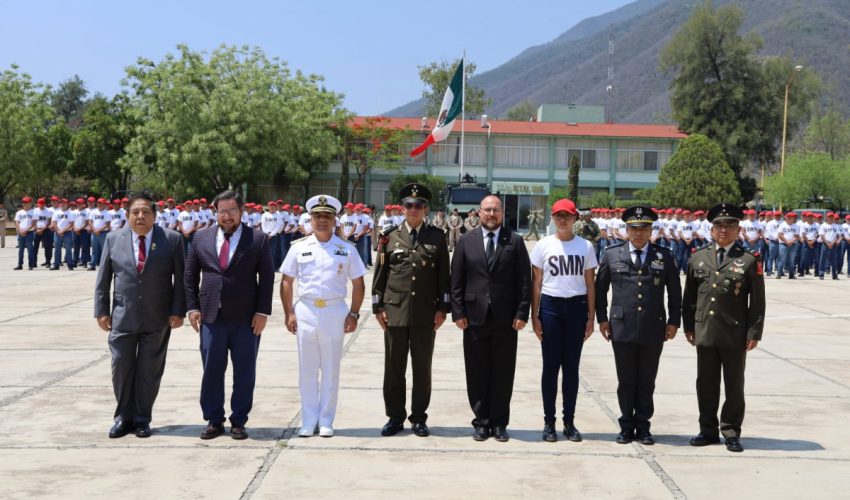 Conmemoran en Tamaulipas el 163 aniversario de la Batalla de Puebla y realizan toma de protesta de bandera del Servicio Militar Nacional