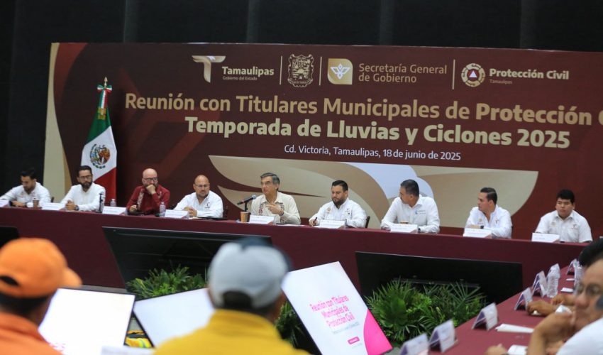 Convoca Américo a fortalecer acciones preventivas ante la temporada de lluvias y ciclones