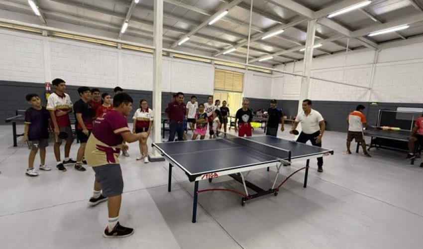 Rehabilitan Centro Deportivo Estatal en la Unidad Siglo XXI para impulsar el tenis de mesa