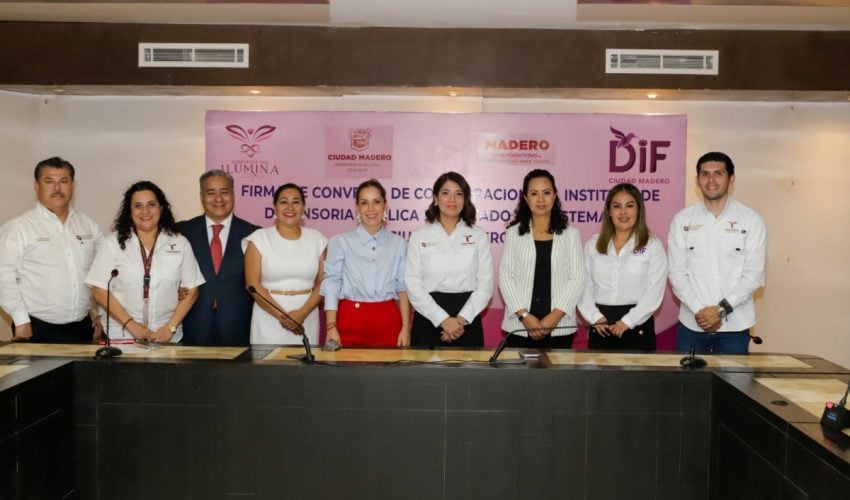 Firma convenio Instituto de Defensoría Pública del Estado de Tamaulipas con DIF Ciudad Madero para garantizar atención jurídica gratuita