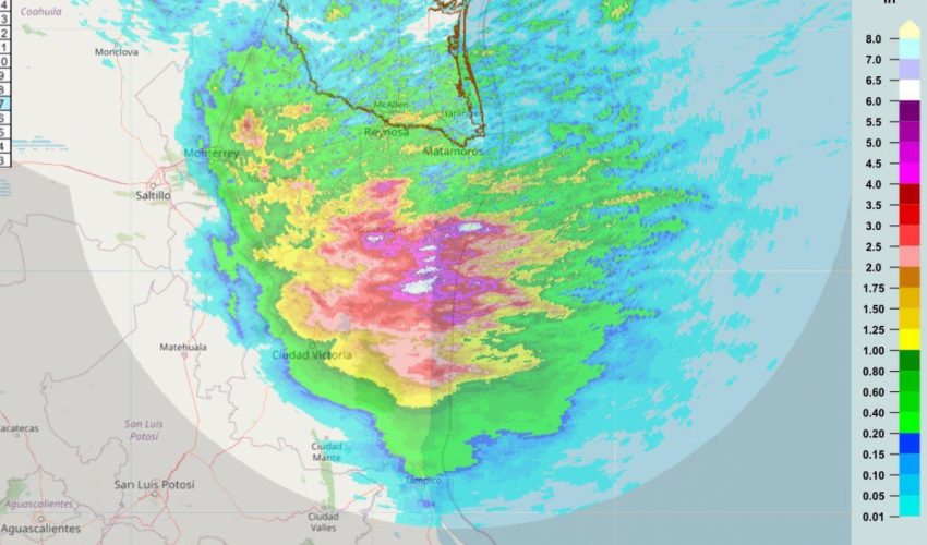 Protección Civil Tamaulipas emite aviso por presencia y continuidad de lluvias en la entidad