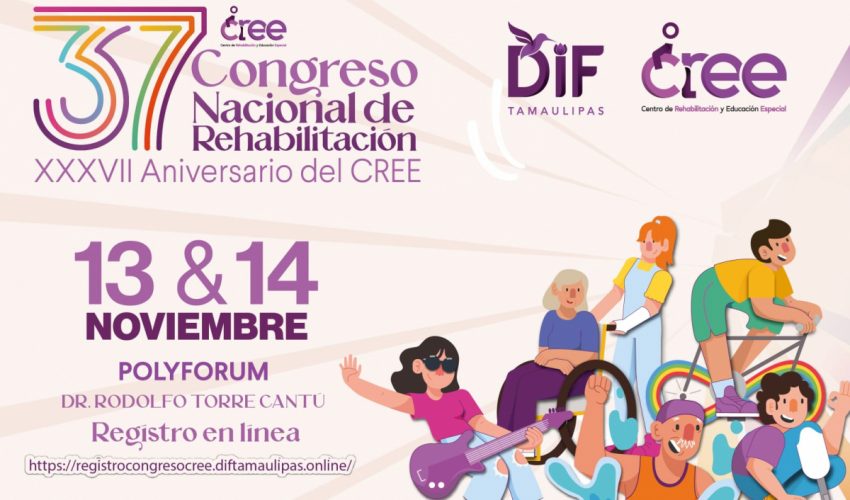 Invita DIF Tamaulipas al XXXVII Congreso Nacional de Rehabilitación