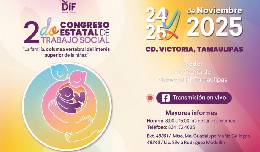 Invita DIF Tamaulipas al Segundo Congreso Estatal de Trabajo Social