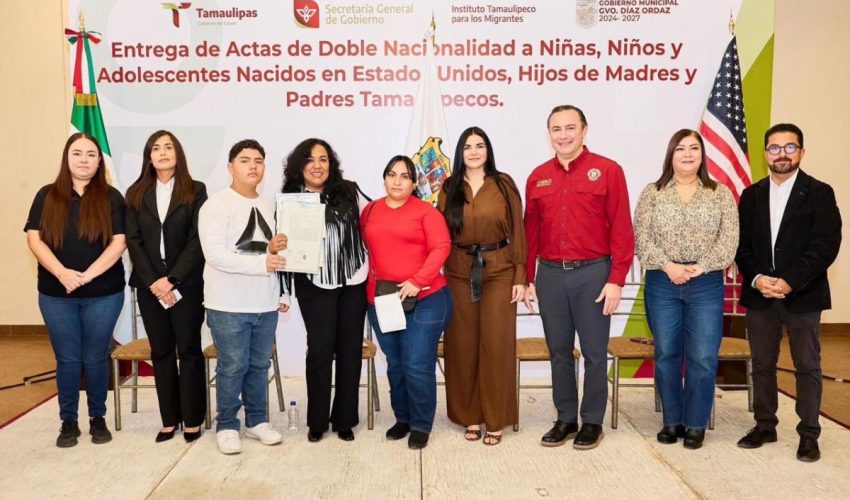 Entrega ITM 250 actas de doble nacionalidad a niñas, niños y adolescentes en Gustavo Díaz Ordaz