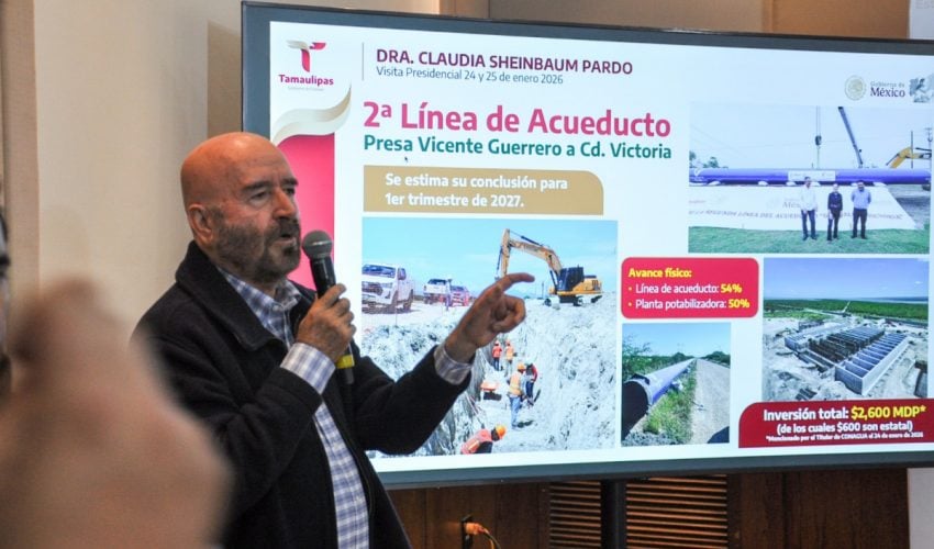 Con coordinación entre Estado y Federación, Tamaulipas registra inversión histórica en materia hídrica