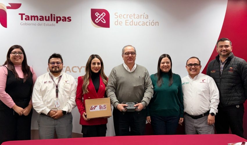 Fortalece UT Matamoros vocaciones científicas con donación de robot educativo al COTACYT