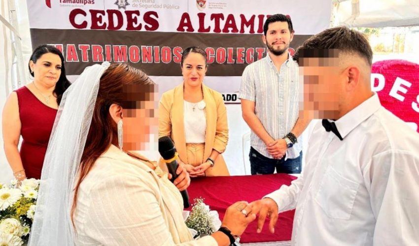 Celebra CEDES Altamira Día de San Valentín con matrimonios colectivos