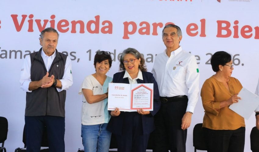 Desde la mañanera, Claudia Sheinbaum encabeza entrega de viviendas en Tamaulipas
