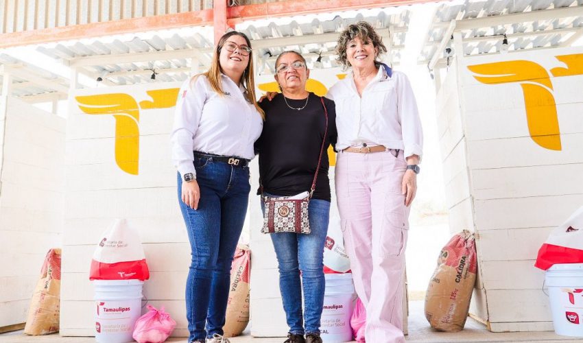 Entrega SEBIEN apoyos sociales en Cruillas