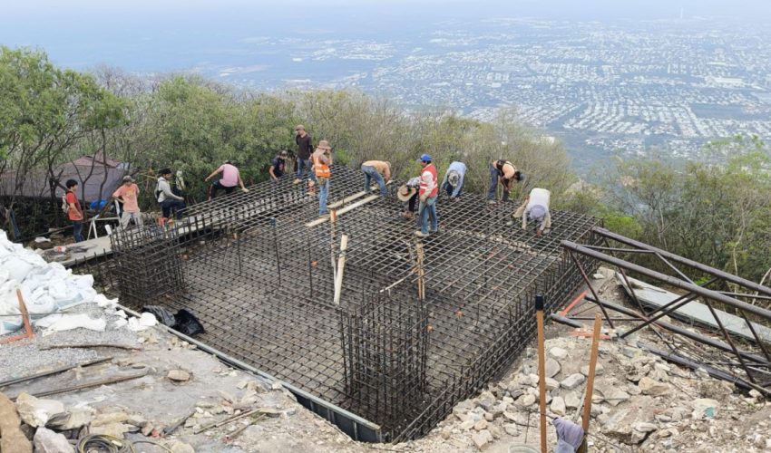 Avanza construcción de asta bandera monumental en Ciudad Victoria