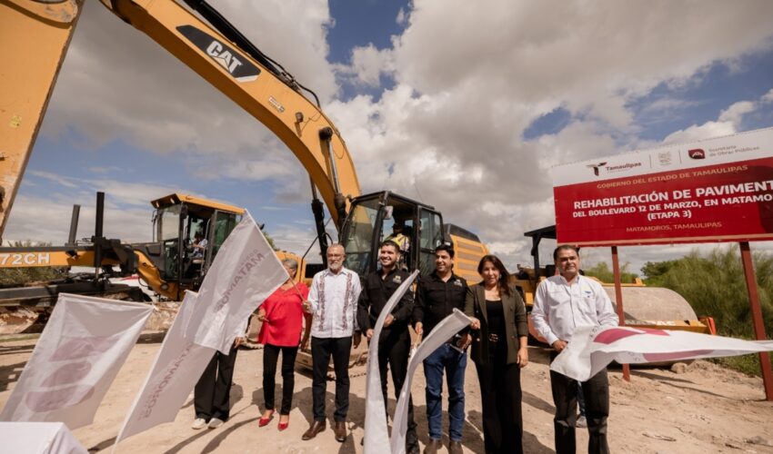 Rehabilita Gobierno de Tamaulipas, Boulevard 12 de Marzo en Matamoros